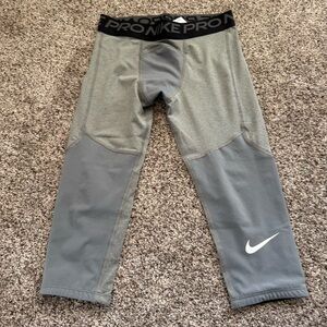 Kids Nike Pro Compression Pants Little Boy Medium Gray warm underwear sports